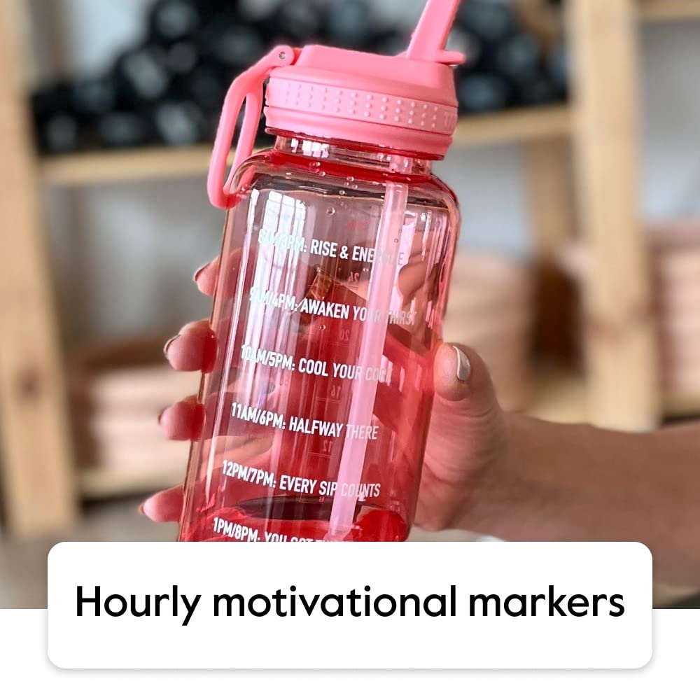 Foto 3 pulgar | Botella De Agua Takeya Motivational De Plástico Tritan Sin Bpa De 1 Litro - Venta Internacional.