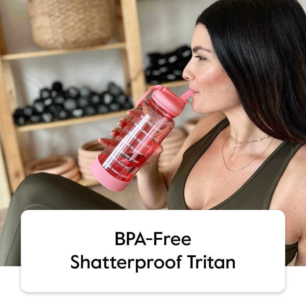 Foto 6 pulgar | Botella De Agua Takeya Motivational De Plástico Tritan Sin Bpa De 1 Litro - Venta Internacional.