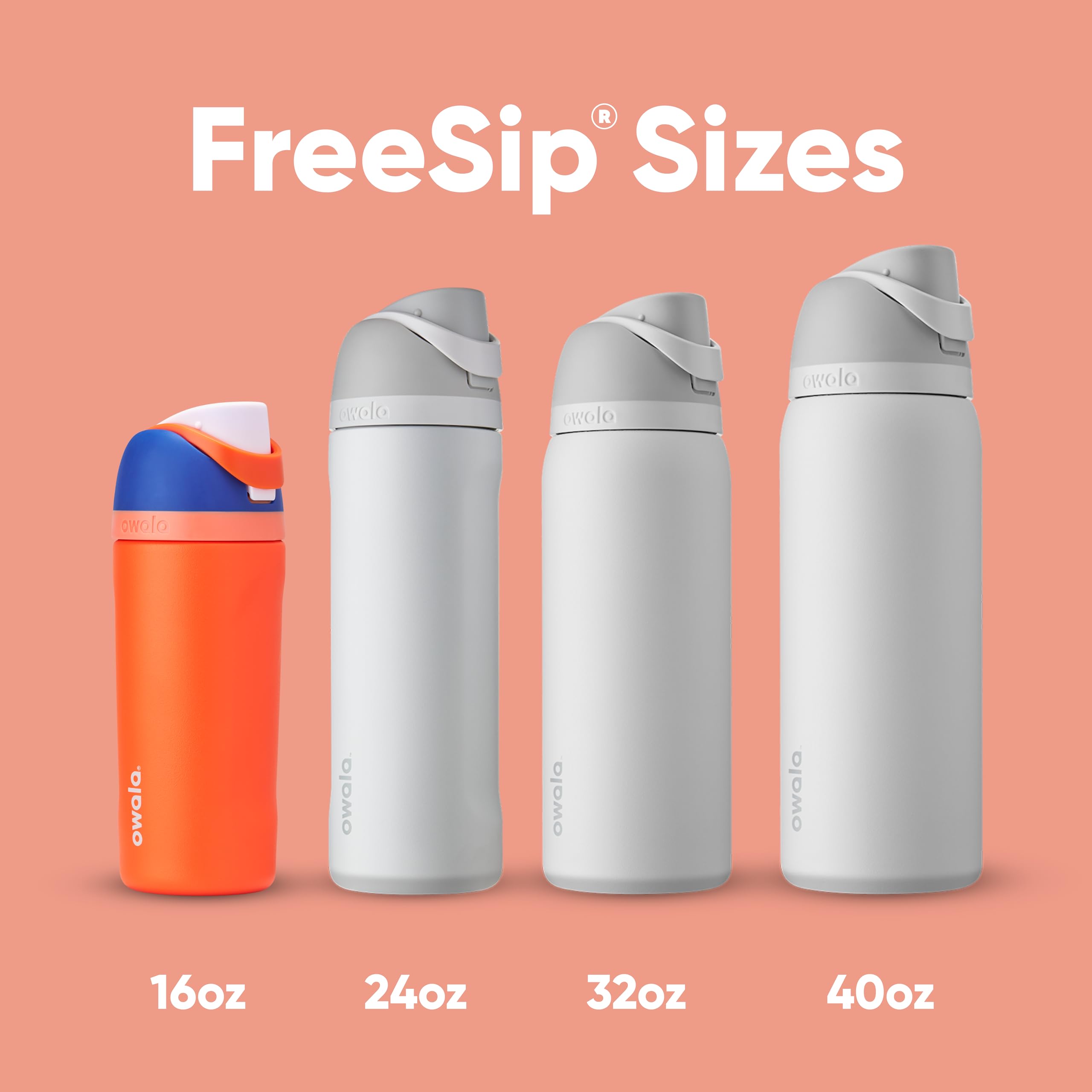 Foto 6 pulgar | Botella De Agua Owala Kids Freesip Con Aislamiento, 500 Ml, Azul Cítrico - Venta Internacional.