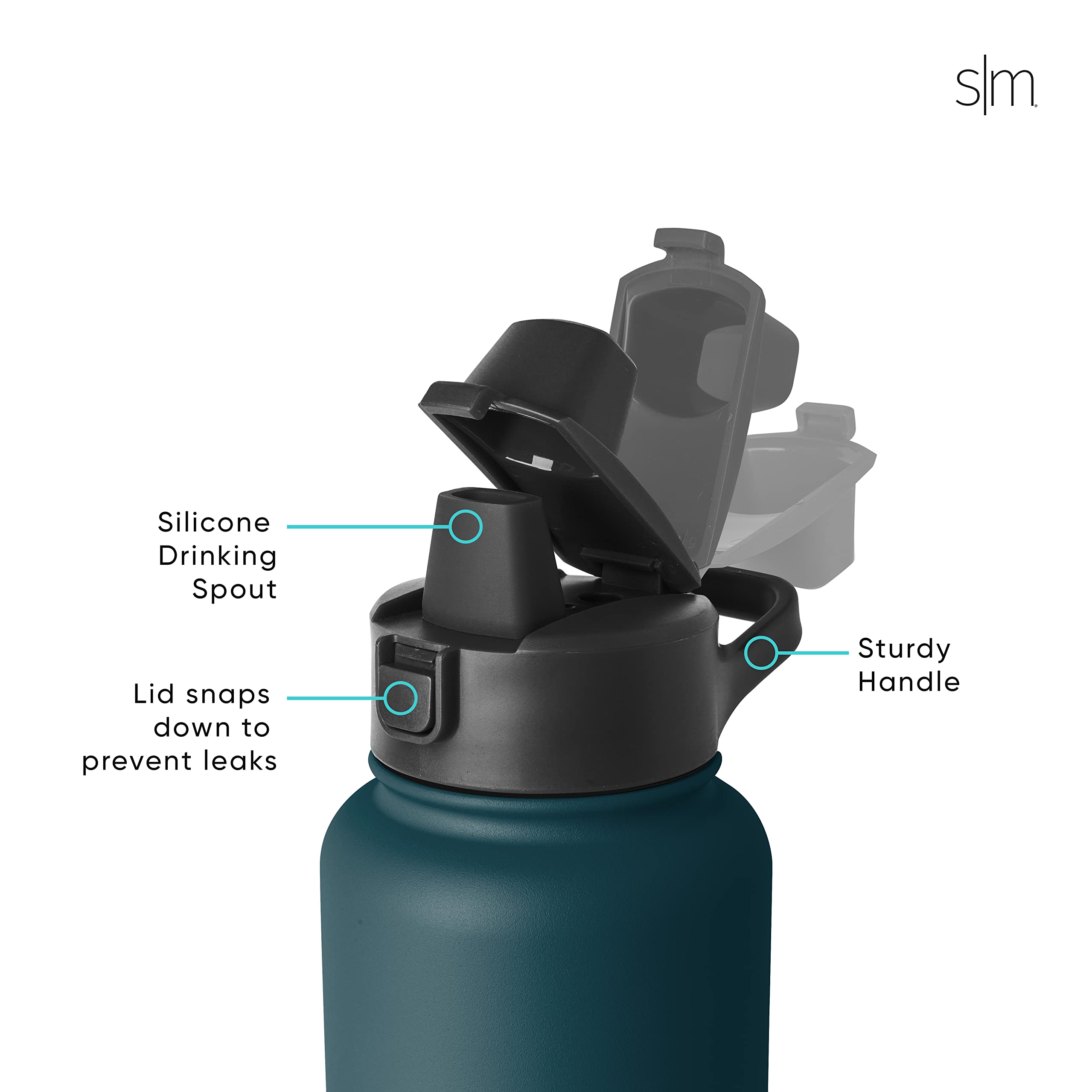 Foto 4 pulgar | Botella De Agua Simple Modern Summit, 1 Galón, 1280 Ml, Tropical Seas - Venta Internacional.