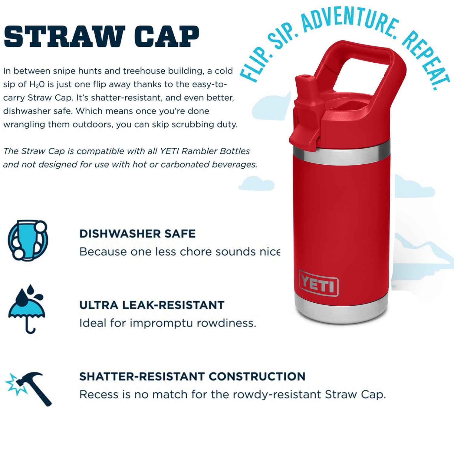 Foto 7 pulgar | Botella Yeti Rambler Jr. Rescue Red Para Niños, 350 Ml, Con Tapa De Pajita - Venta Internacional.