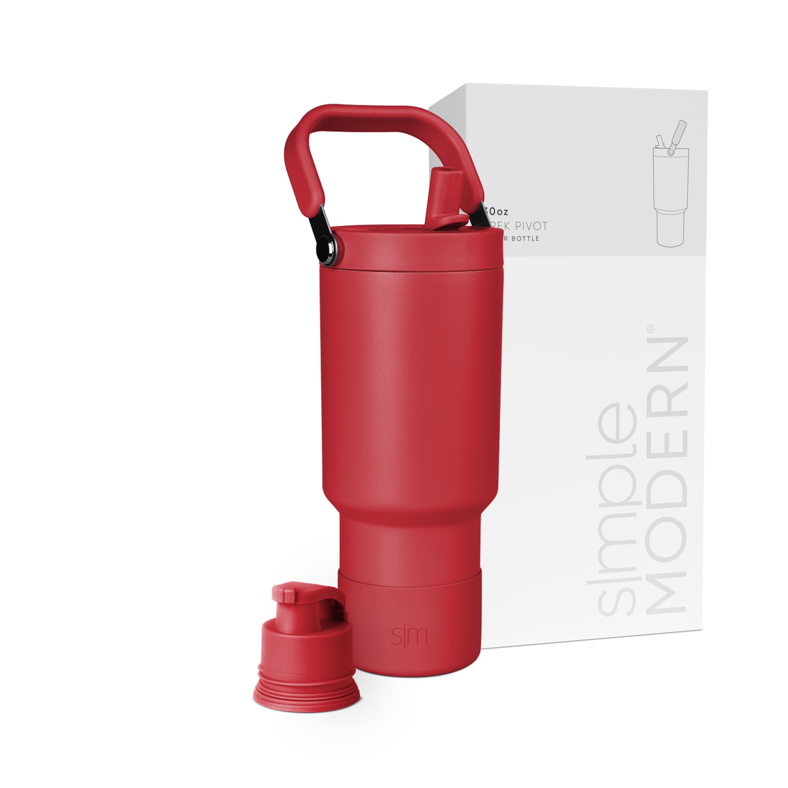 Foto 2 pulgar | Botella De Agua Simple Modern Trek Pivot De 900 Ml Con Asa, Color Rojo - Venta Internacional.