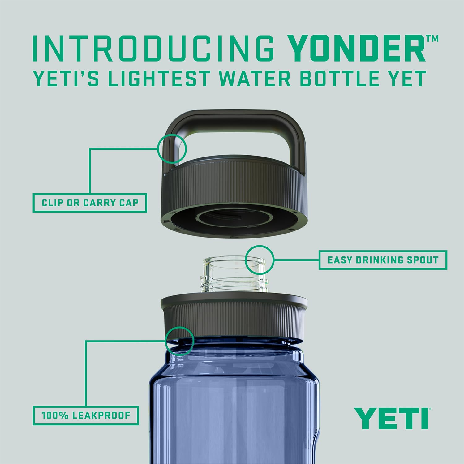 Foto 3 pulgar | Botella De Agua Yeti Yonder 600 Ml/20 Oz Con Tapa Yonder Chug, Azul Marino - Venta Internacional.