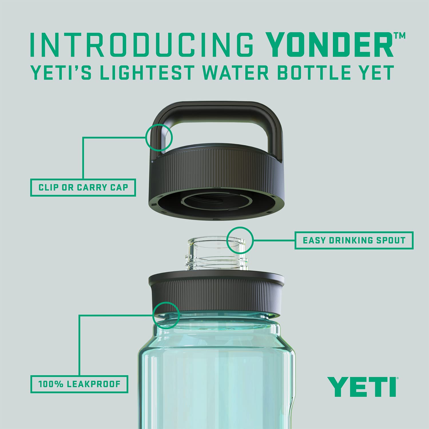 Foto 3 pulgar | Botella De Agua Yeti Yonder De 1 Litro O 1000 Ml Seafoam Con Tapón - Venta Internacional.