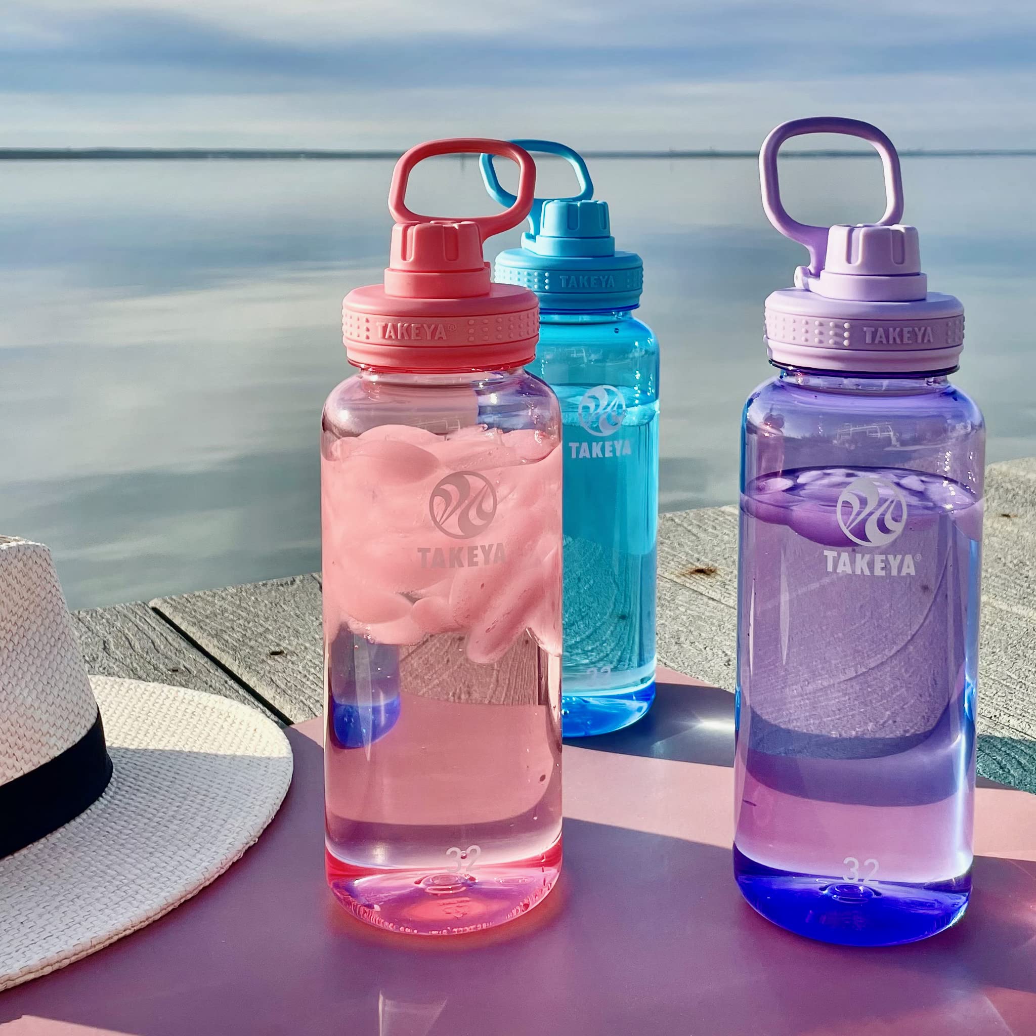 Foto 4 pulgar | Botella De Agua Takeya Tritan De Plástico Con Tapa Con Caño De 950 Ml, Color Morado - Venta Internacional.