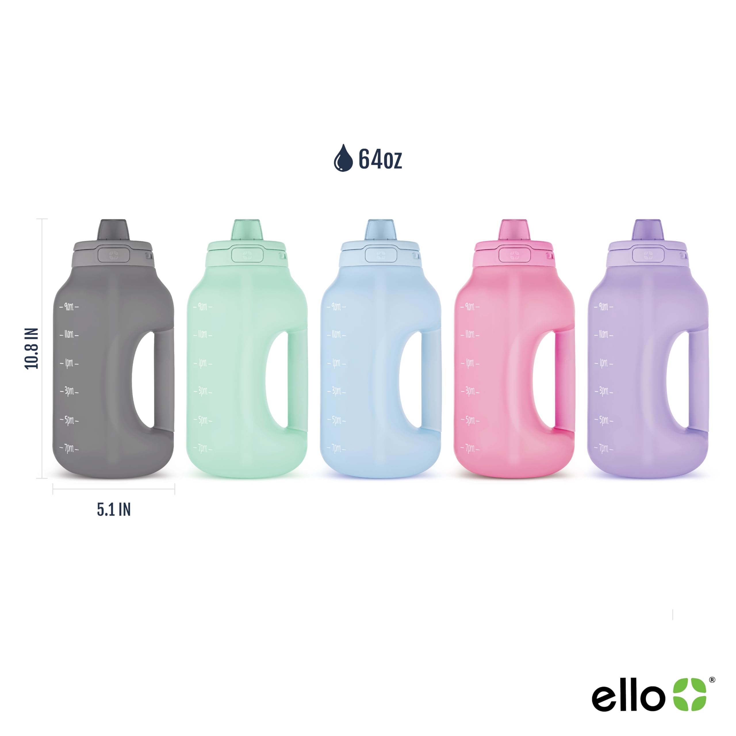 Foto 4 pulgar | Jarra De Agua Ello Hydra De Medio Galón, 1,9 L, Con Asa, Gris, Sin Bpa - Venta Internacional.