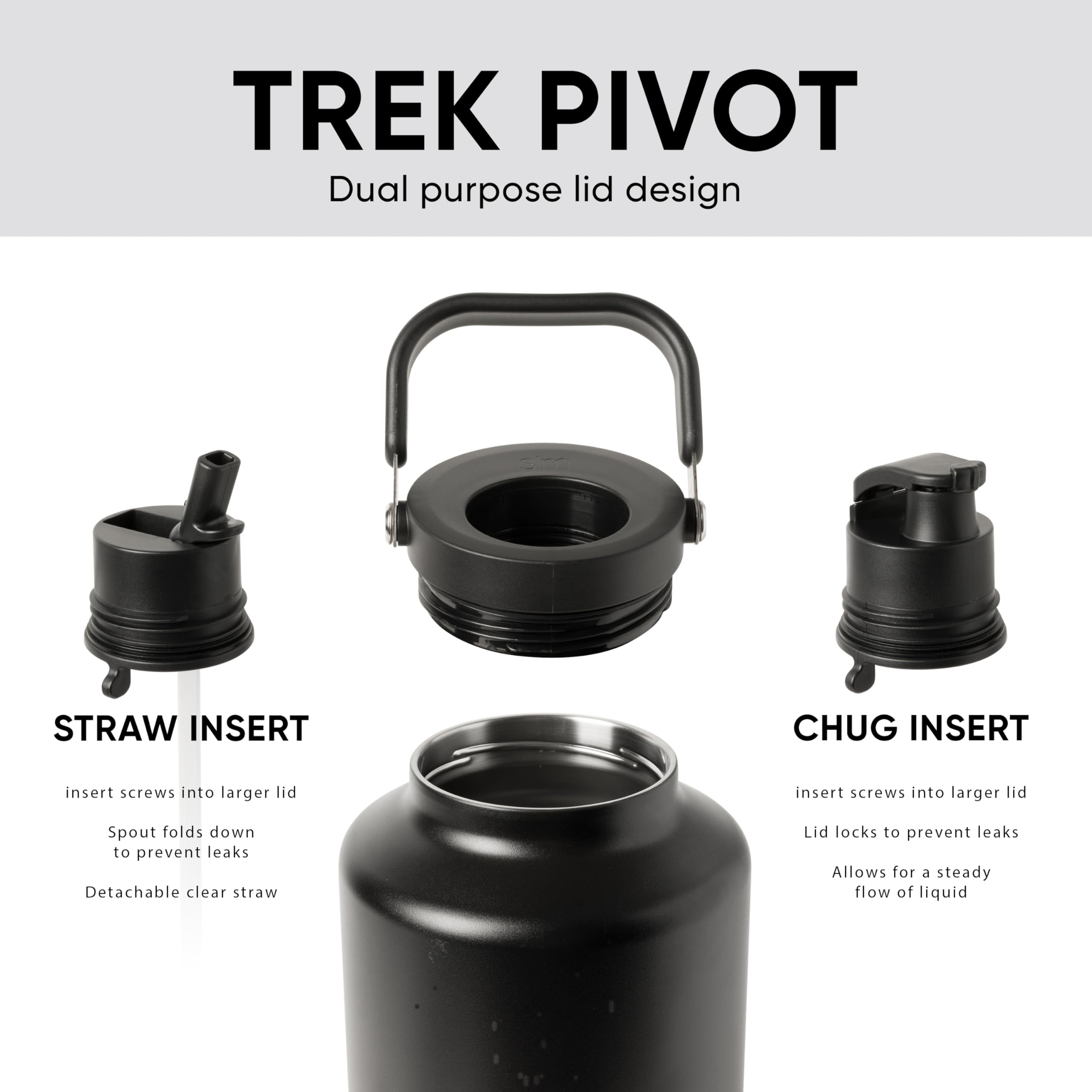 Foto 2 | Botella De Agua Simple Modern Trek Pivot De 3,8 L Con Aislamiento Inoxidable - Venta Internacional.