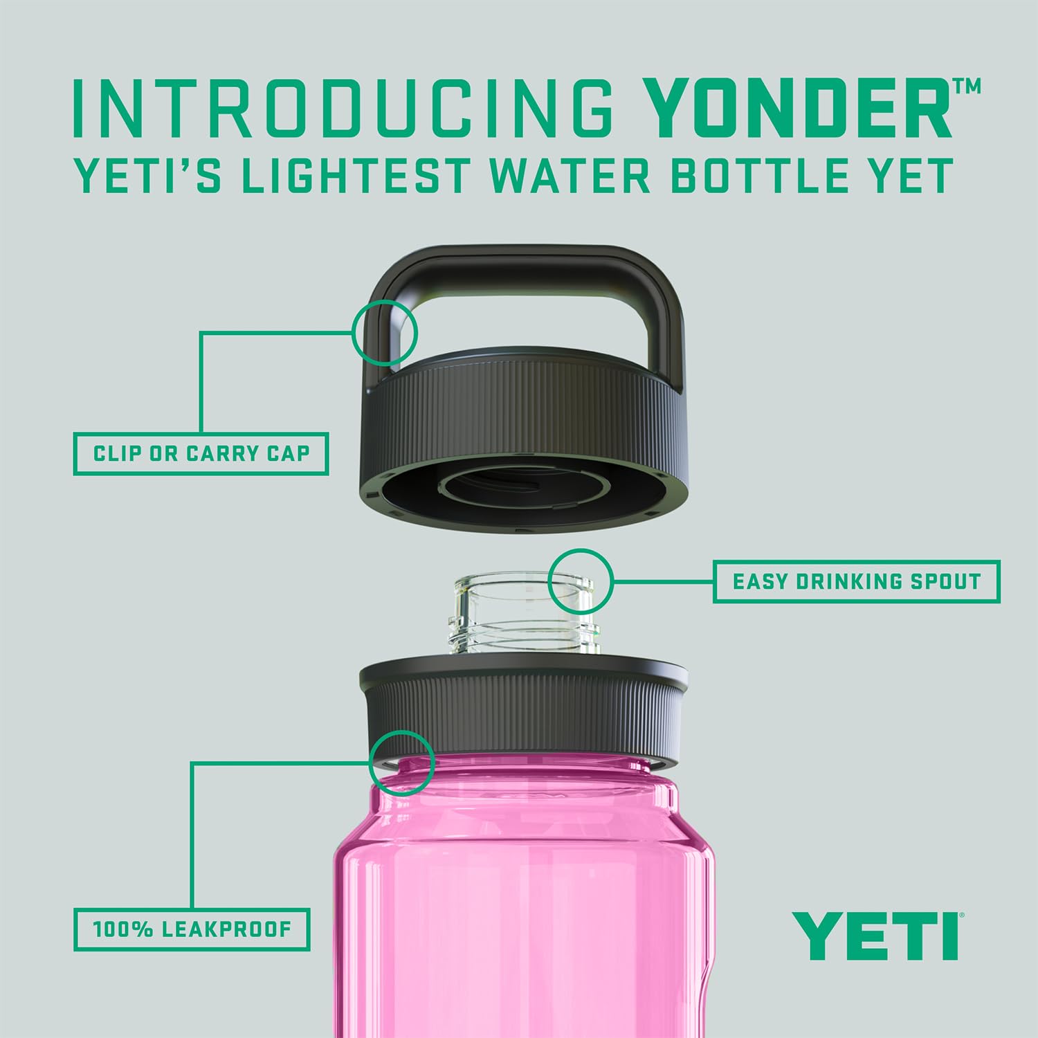 Foto 3 pulgar | Botella De Agua Yeti Yonder De 1 L/1000 Ml, Color Rosa Intenso Con Tapón - Venta Internacional.