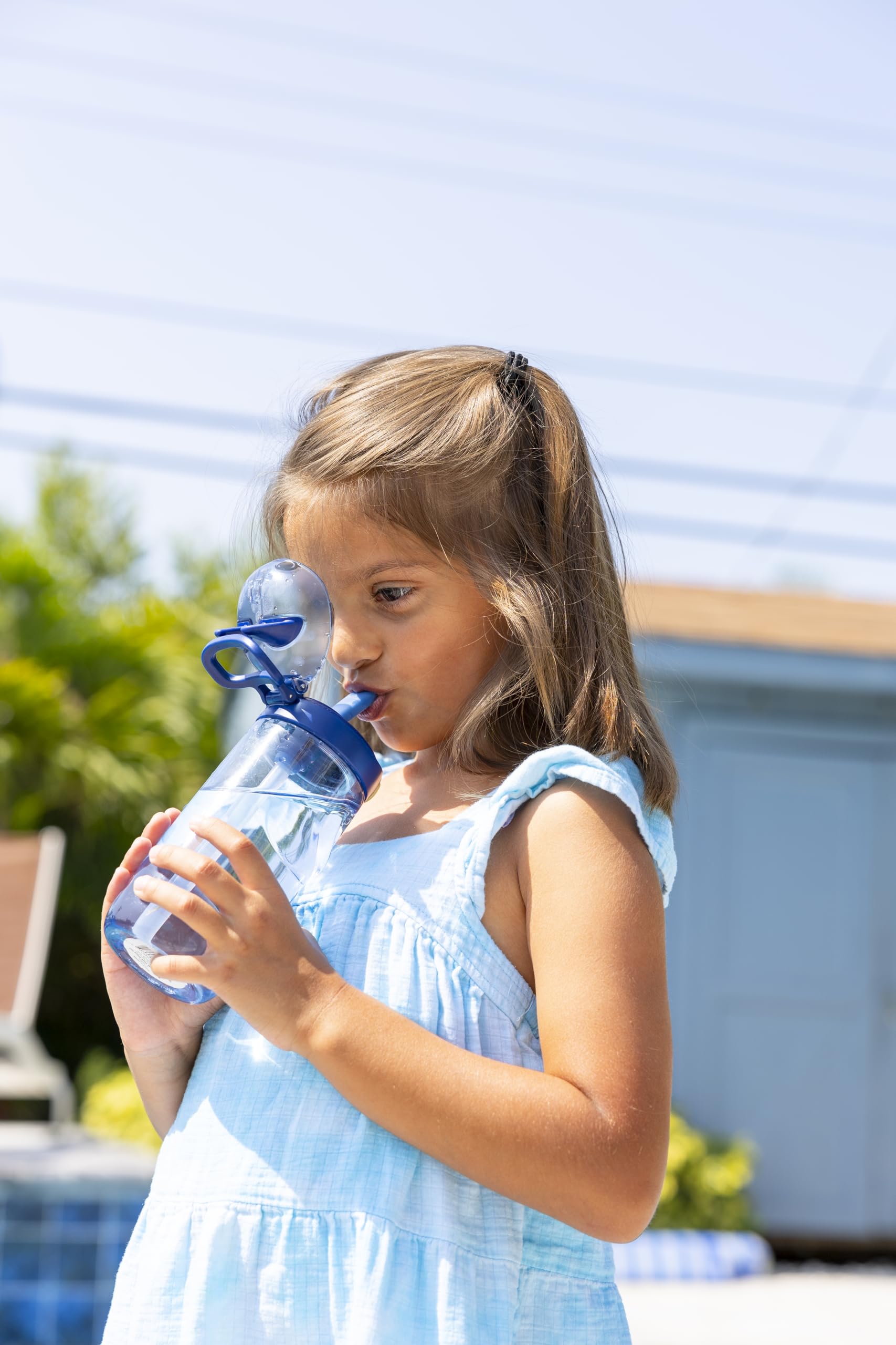 Foto 2 | Botella De Agua Ello Ellies Plastic Kids De 473 Ml Con Straw Dog - Venta Internacional.