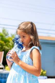 Foto 2 | Botella De Agua Ello Ellies Plastic Kids De 473 Ml Con Straw Dog - Venta Internacional.