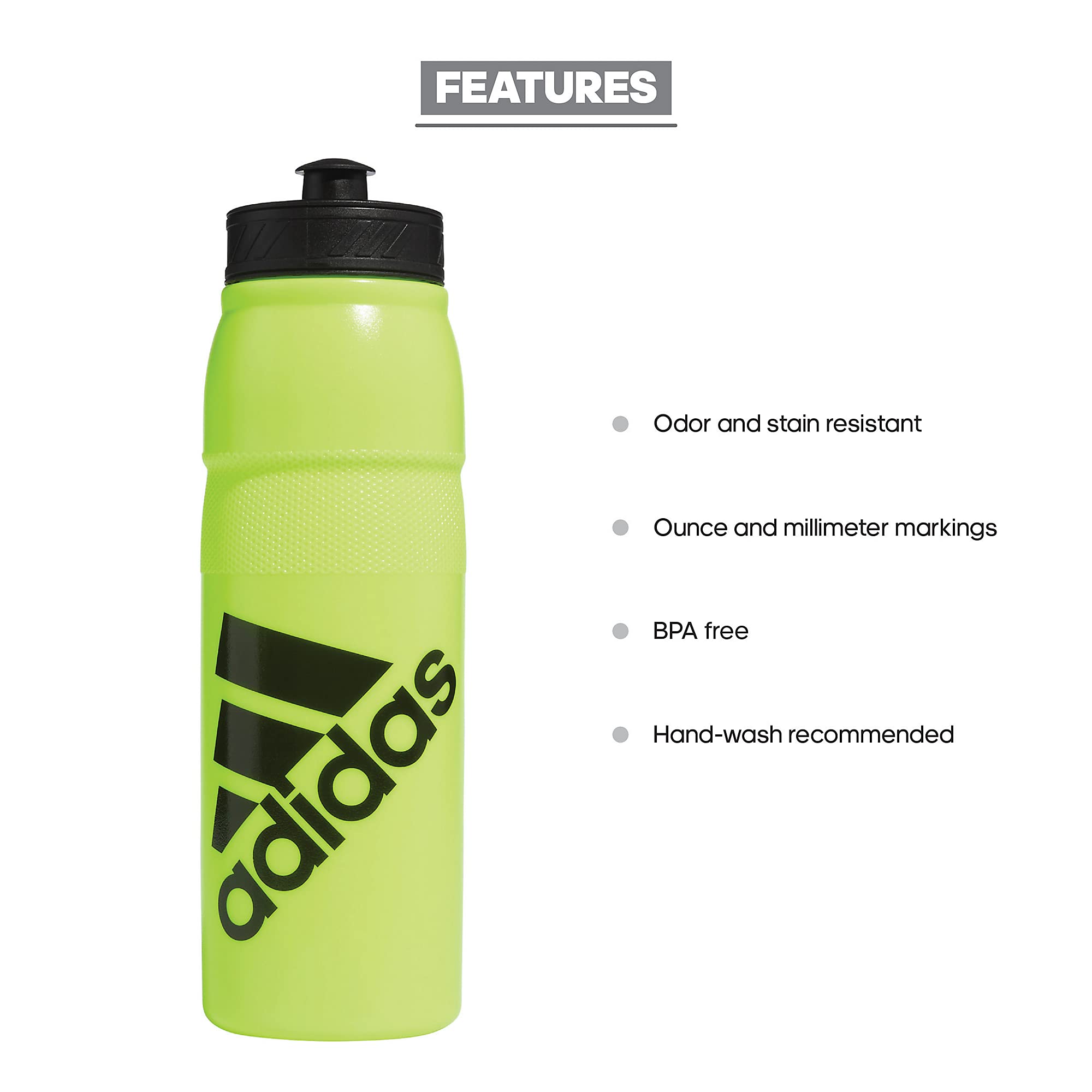 Foto 3 pulgar | Botella De Agua Recargable Adidas Stadium De 750 Ml, Color Verde Y Negro - Venta Internacional.