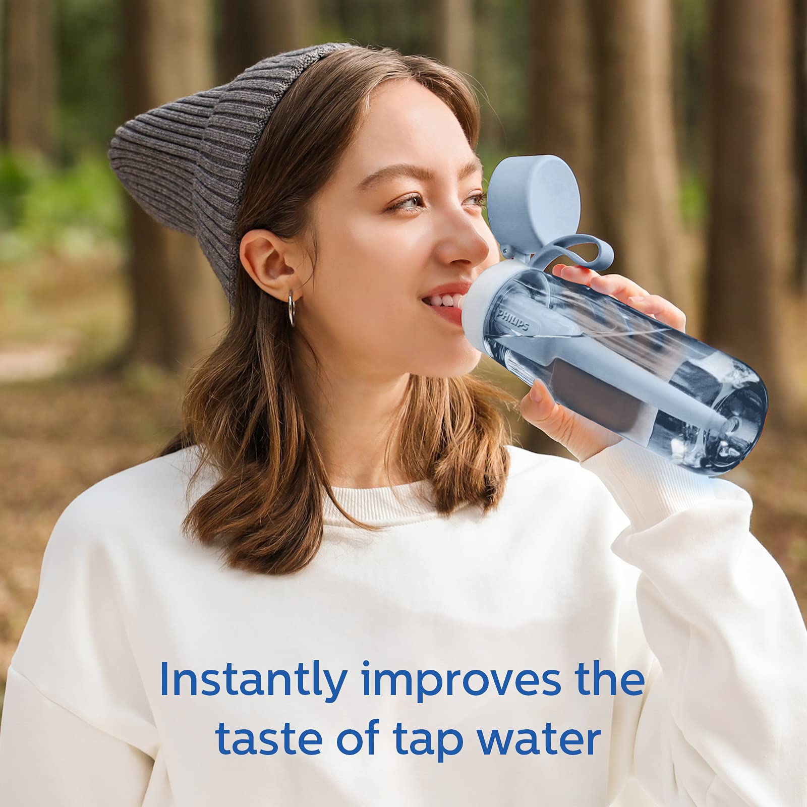 Foto 7 | Botella De Agua Philips Gozero Everyday Filter 1l Azul Marino - Venta Internacional.
