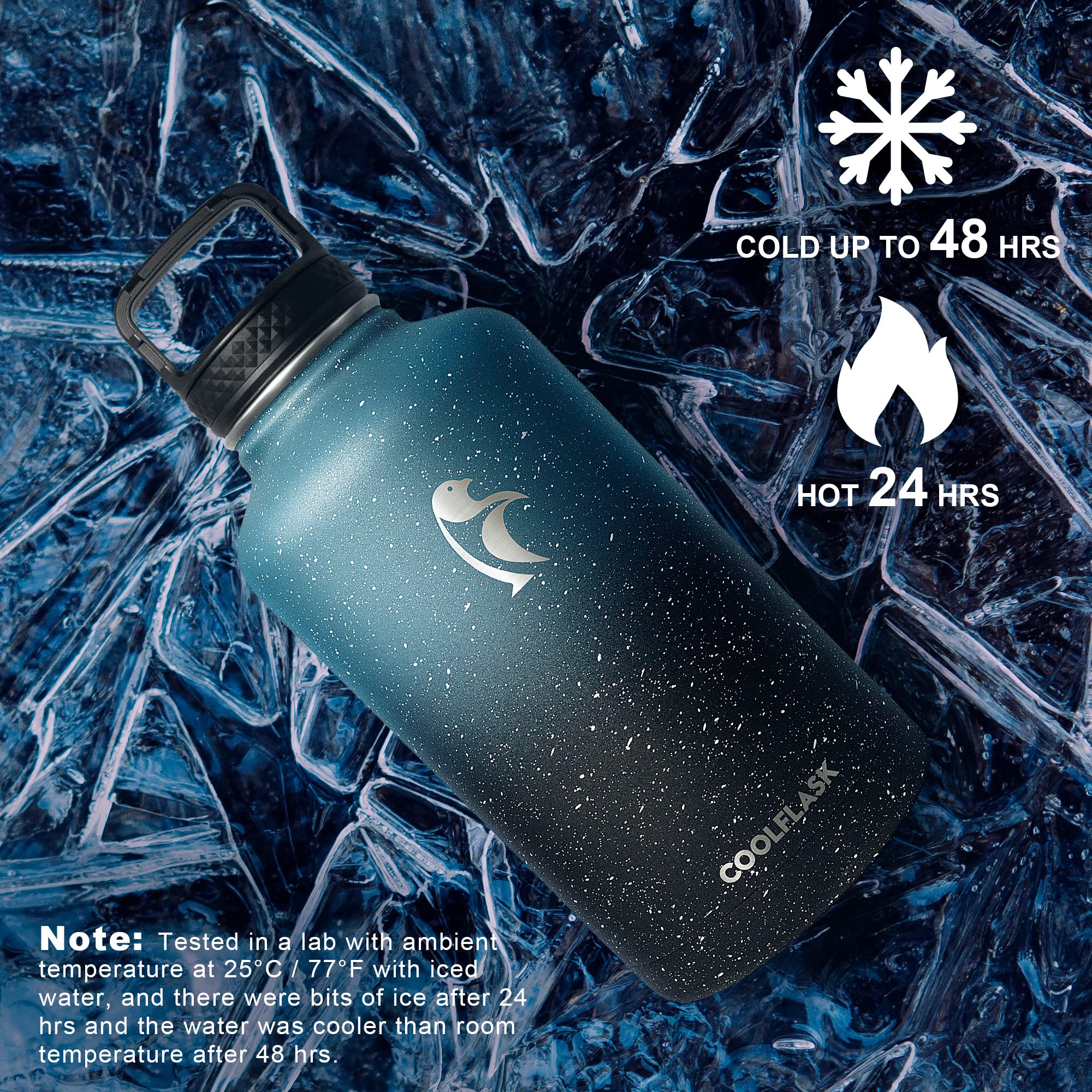 Foto 4 pulgar | Botella De Agua Coolflask Galaxy Insulated De 1,9 L Con Pajita Y 3 Tapas - Venta Internacional.