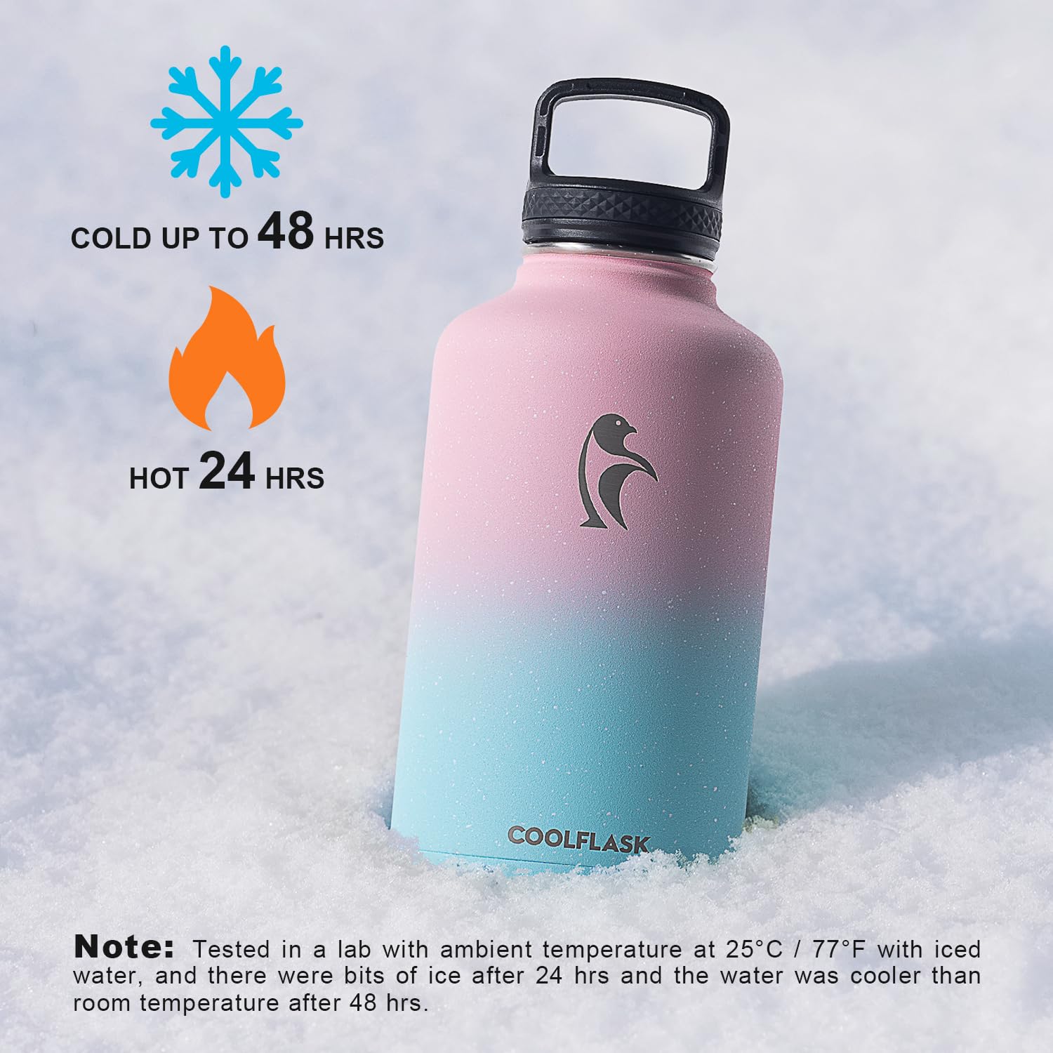 Foto 4 pulgar | Botella De Agua Coolflask De Medio Galón, 1.9 L, Aislante Con Pajita - Venta Internacional.