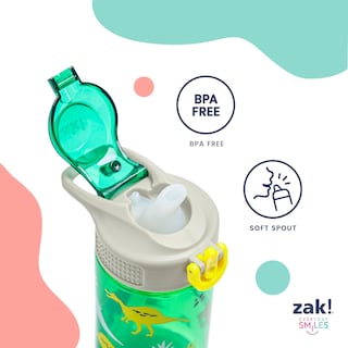 Foto 4 | Botella De Agua Zak Designs Sage Minecraft Kids De 480 Ml Con Pajita - Venta Internacional.