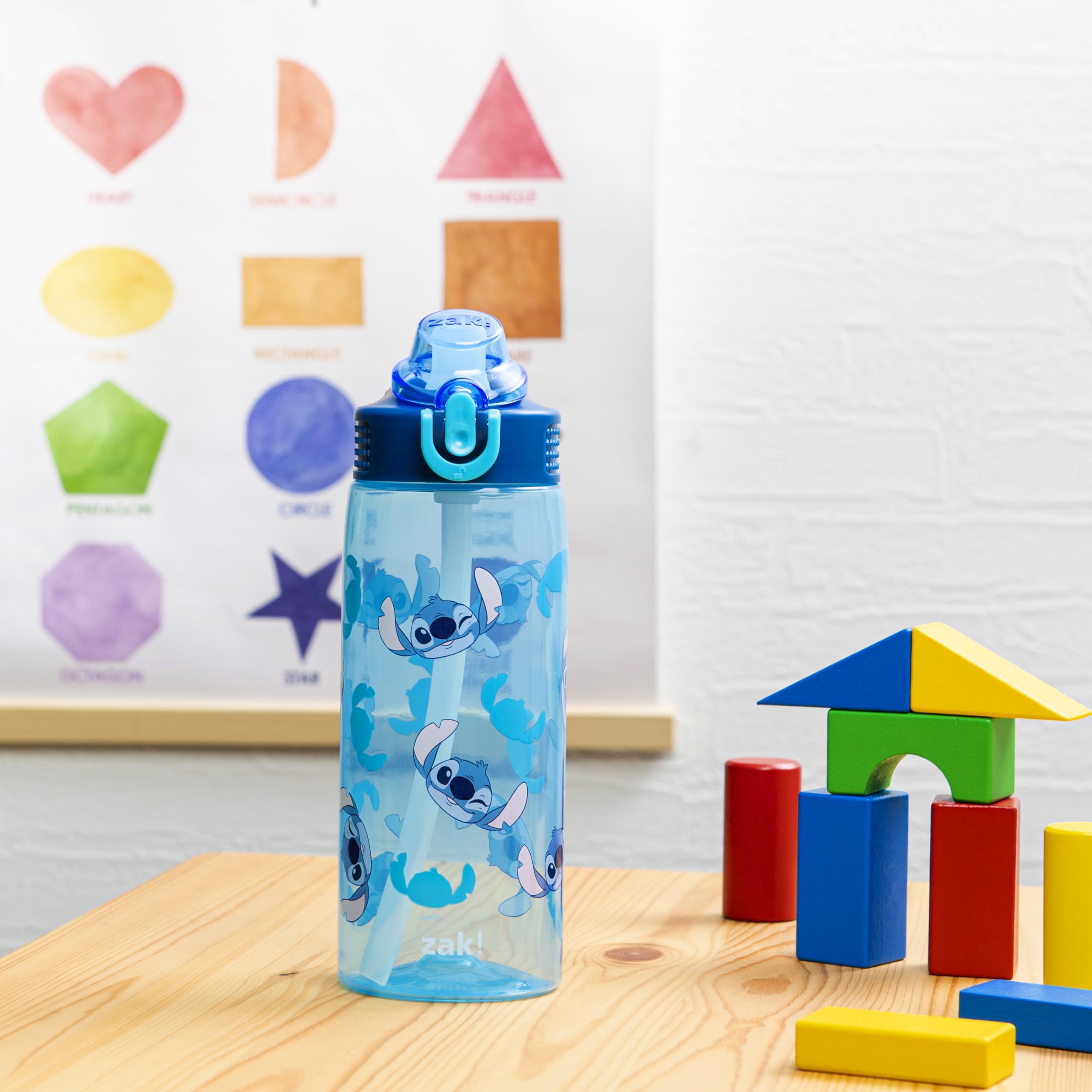 Foto 2 | Botella De Agua Zak Designs Disney Sage De 750 Ml Con Puntada De Paja - Venta Internacional.