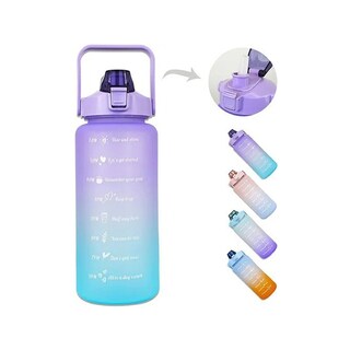 Foto 1 | Botella De Agua Motivational De 2 Litros, 2000 Ml, Sin Bpa Y Pajita - Venta Internacional.
