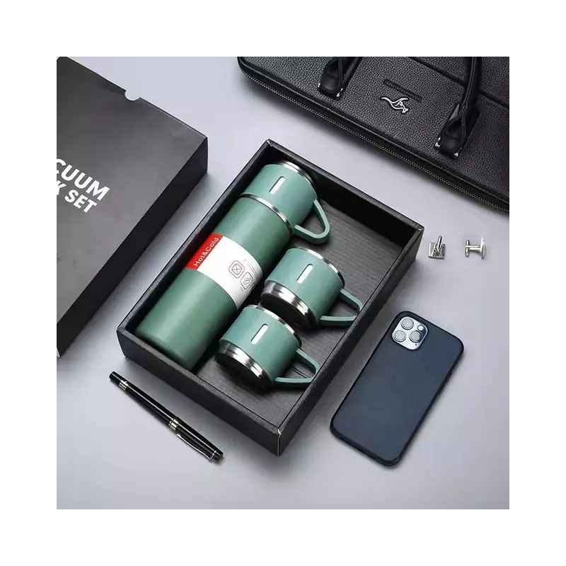 Termo Térmico De Acero Inoxidable De 500 Ml Con Tapa Para 2 Tazas - Venta Internacional.