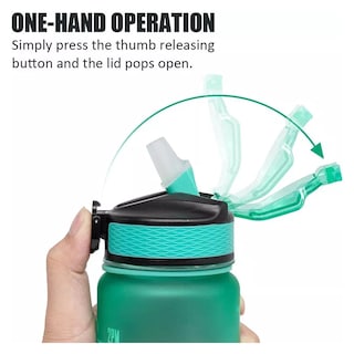 Foto 5 | Marcador De Horarios Para Botellas De Agua, 1 Litro, Sin Bpa, Verde Y Rosa - Venta Internacional.