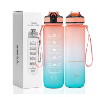 Foto 6 | Marcador De Horarios Para Botellas De Agua, 1 Litro, Sin Bpa, Verde Y Rosa - Venta Internacional.