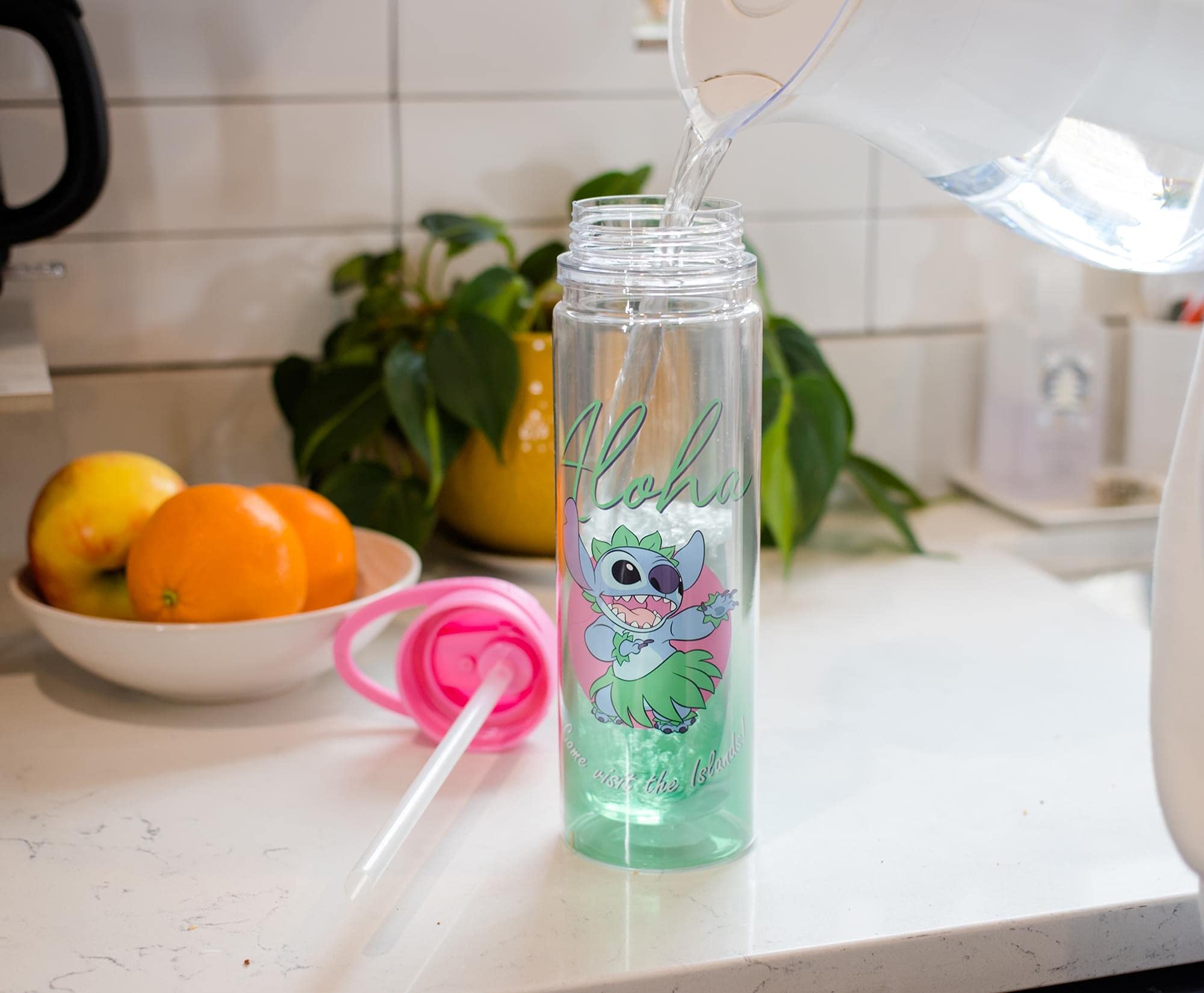 Foto 3 pulgar | Botella De Agua Silver Buffalo Lilo And Stitch Aloha De 500 Ml - Venta Internacional.