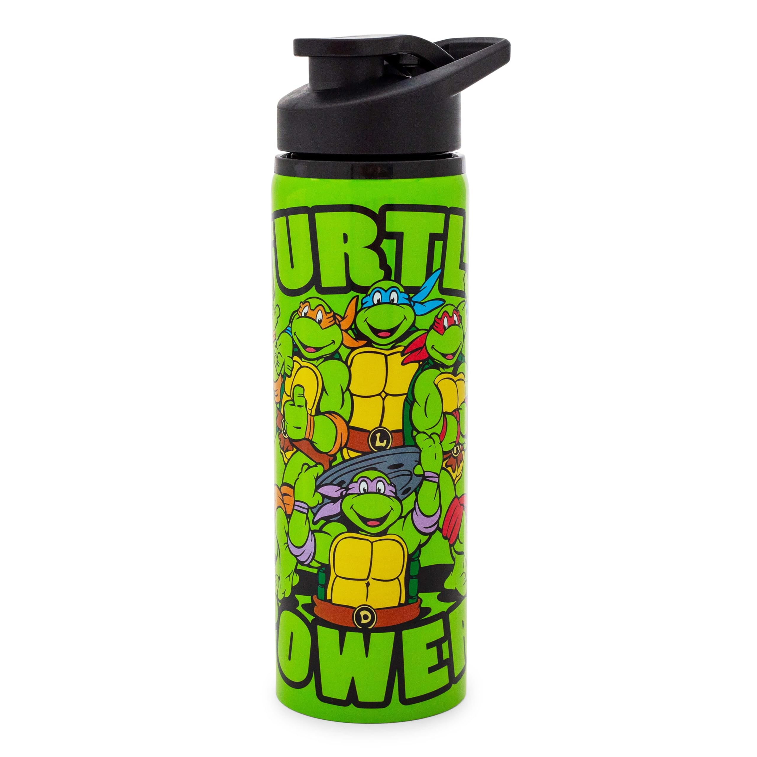 Foto 2 pulgar | Botella De Agua Silver Buffalo Nickelodeon Teenage Mutant Ninja Turtle Power, Acero Inoxidable, 750 Ml - Venta Inte