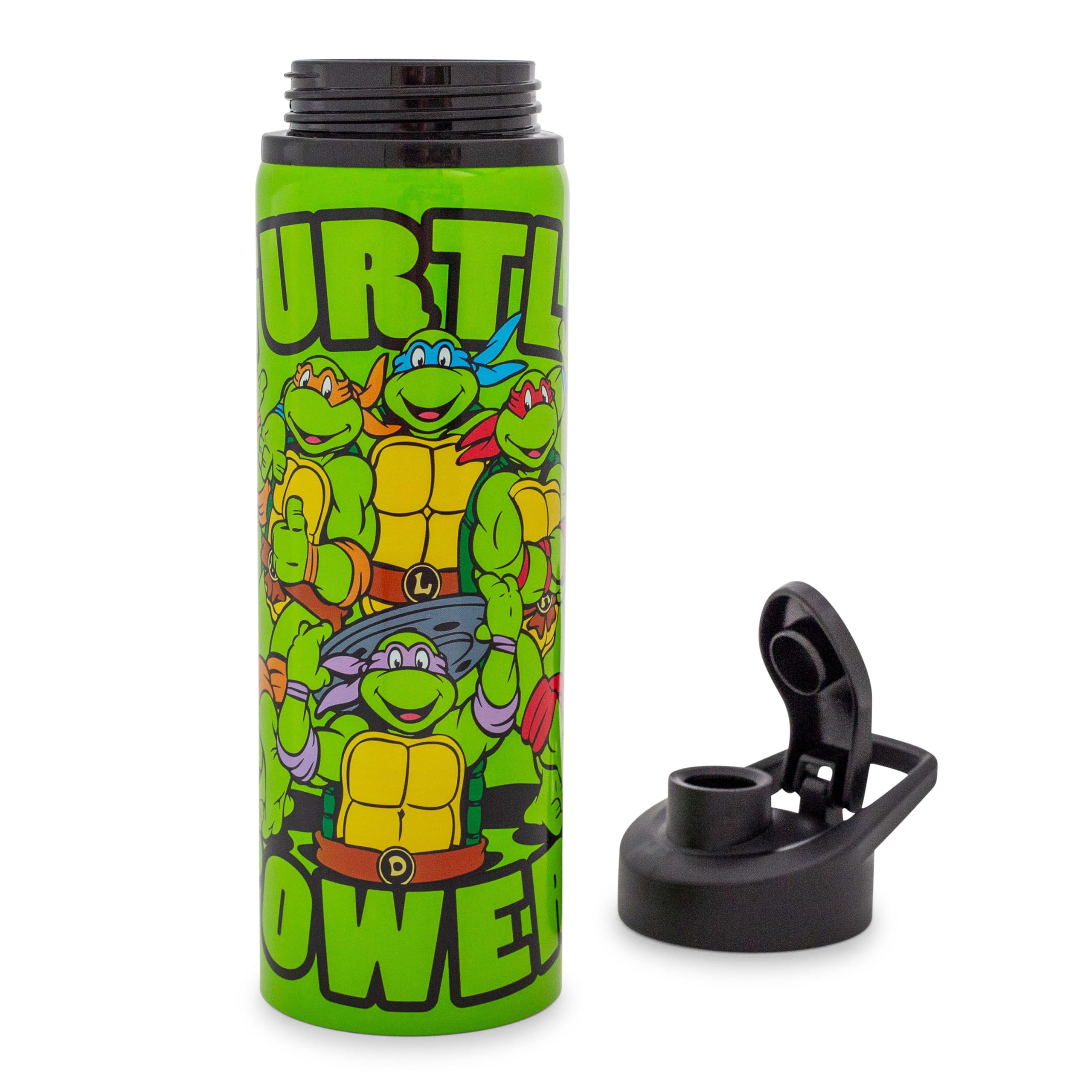 Foto 4 pulgar | Botella De Agua Silver Buffalo Nickelodeon Teenage Mutant Ninja Turtle Power, Acero Inoxidable, 750 Ml - Venta Inte