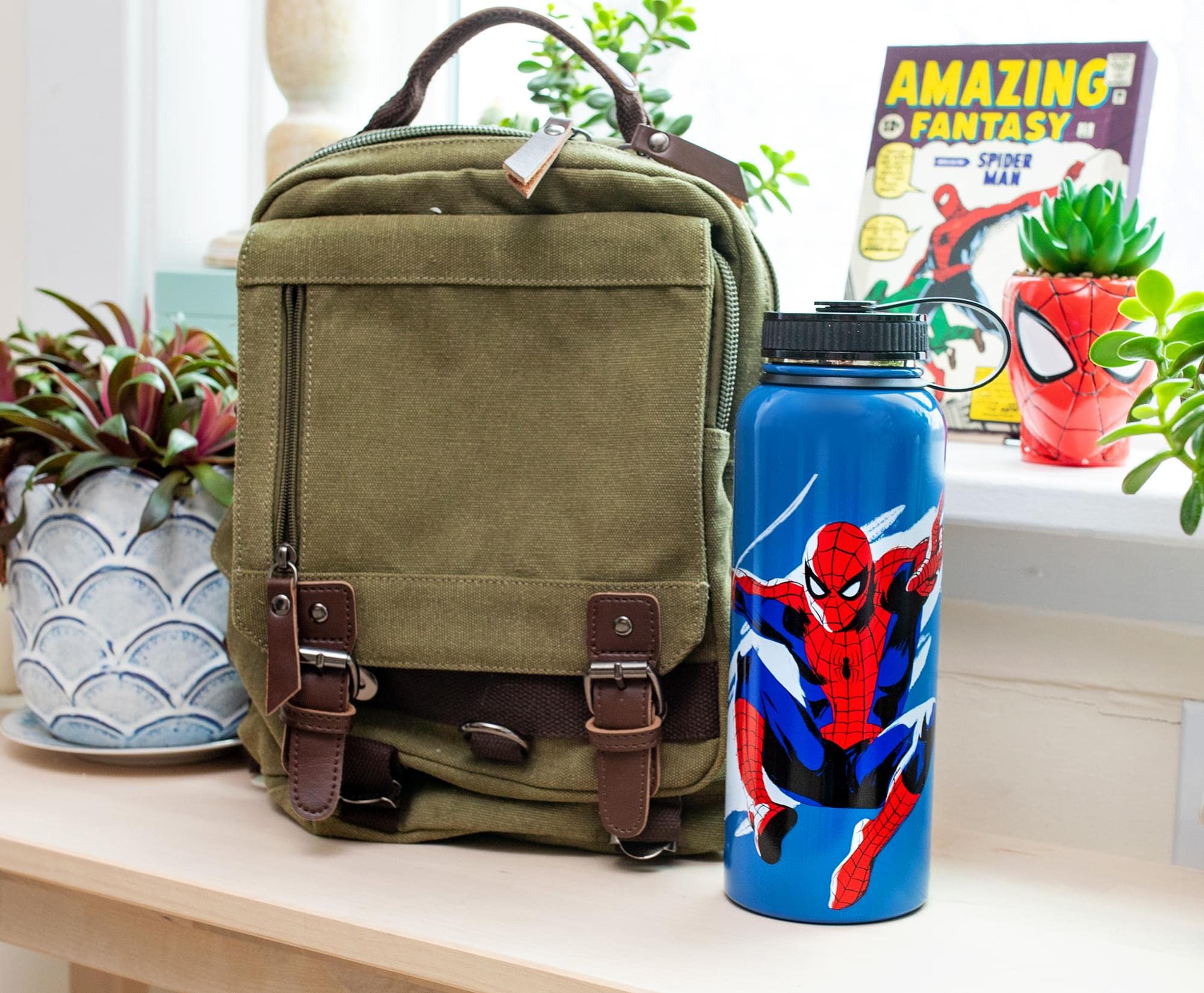 Foto 8 pulgar | Botella De Agua Plateada Buffalo Spider-man Beyond Amazing De 1,25 L - Venta Internacional.