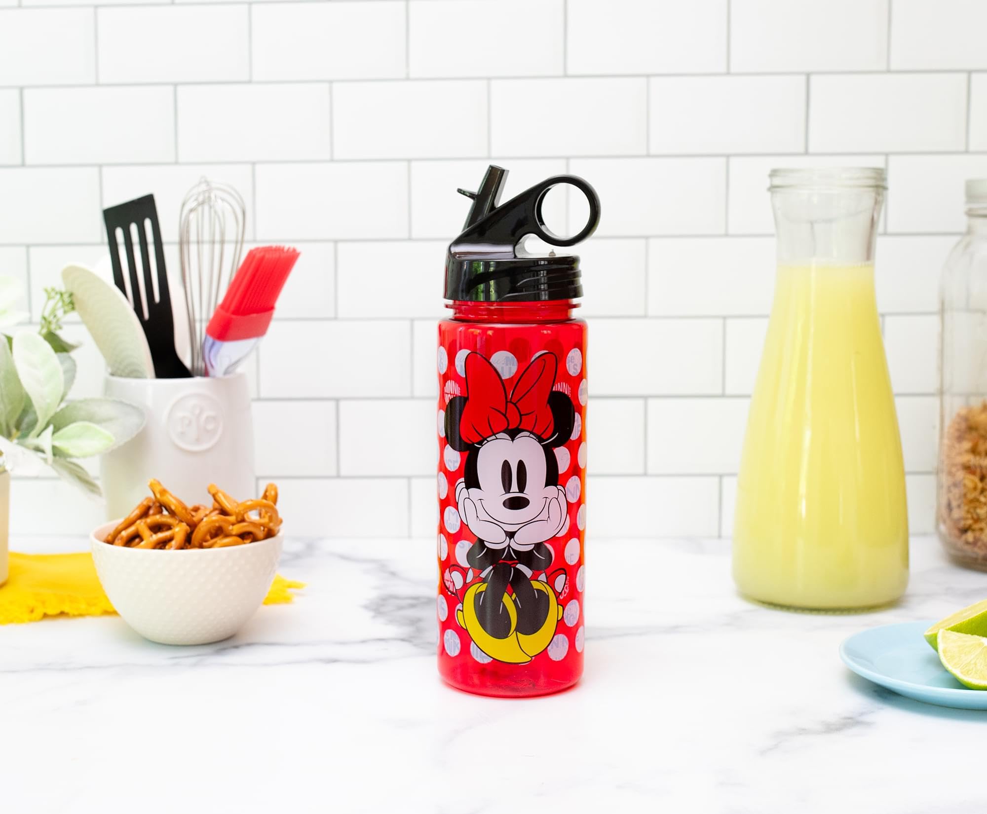 Foto 5 pulgar | Botella De Agua Silver Buffalo Disney Minnie Mouse De 600 Ml - Venta Internacional.