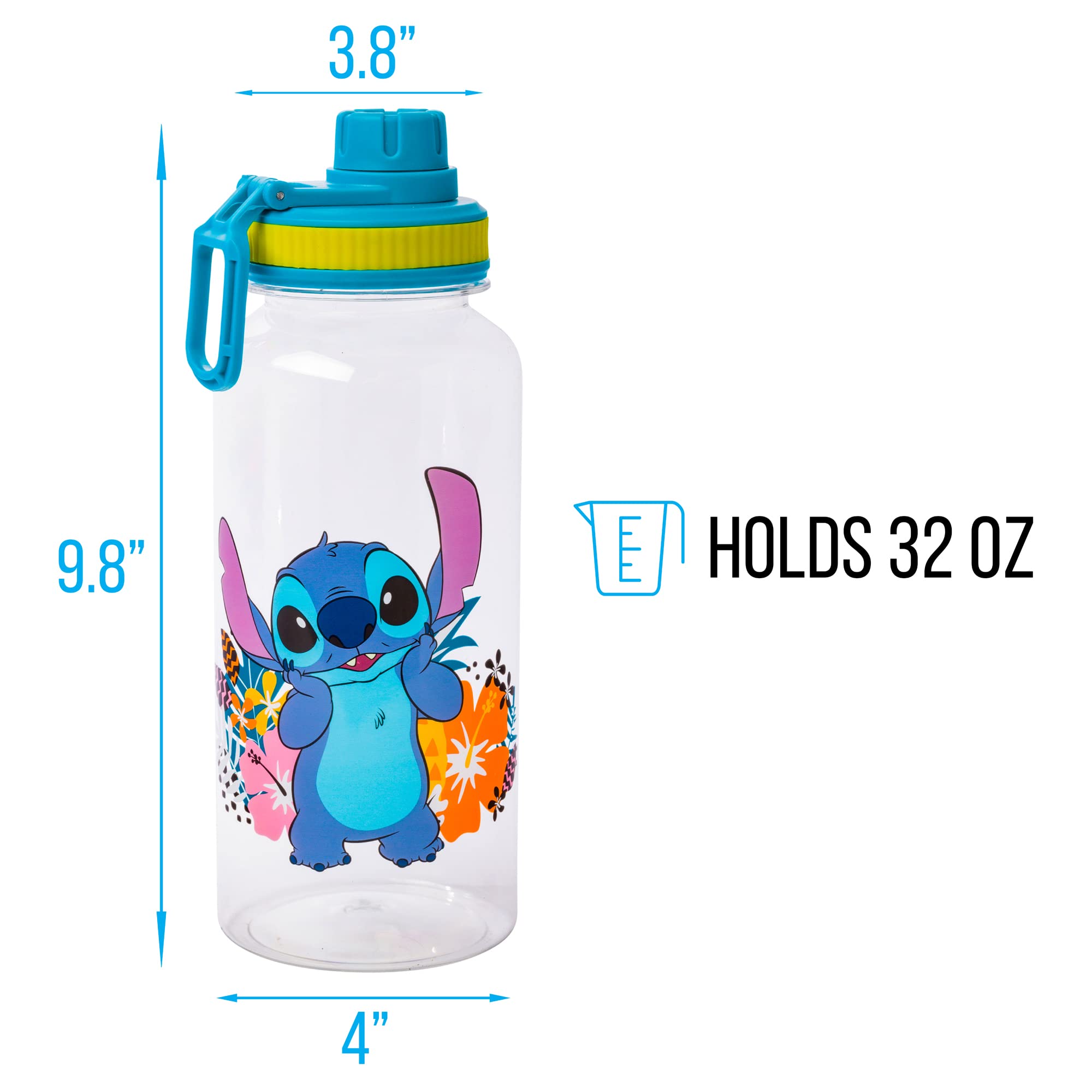 Foto 4 pulgar | Botella De Agua Silver Buffalo Lilo And Stitch De 950 Ml Con Pegatinas - Venta Internacional.