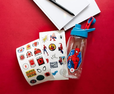 Foto 4 | Botella De Agua Deportiva Spider-man De 600 Ml Con Juego De Pegatinas - Venta Internacional.