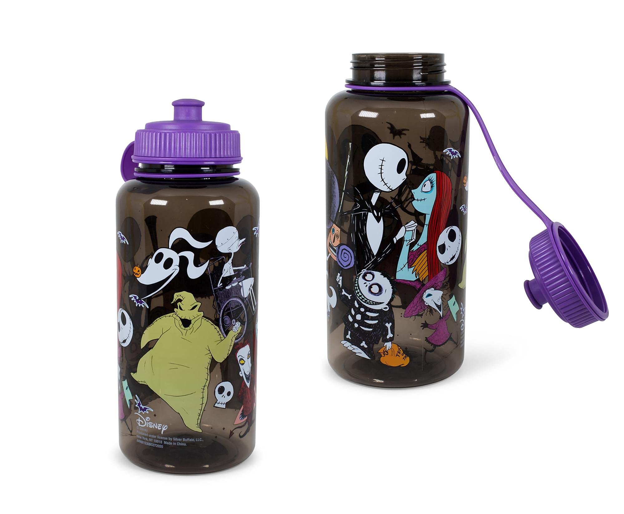 Foto 3 pulgar | Botella De Agua Plateada Buffalo Disney Nightmare Before Christmas - Venta Internacional.