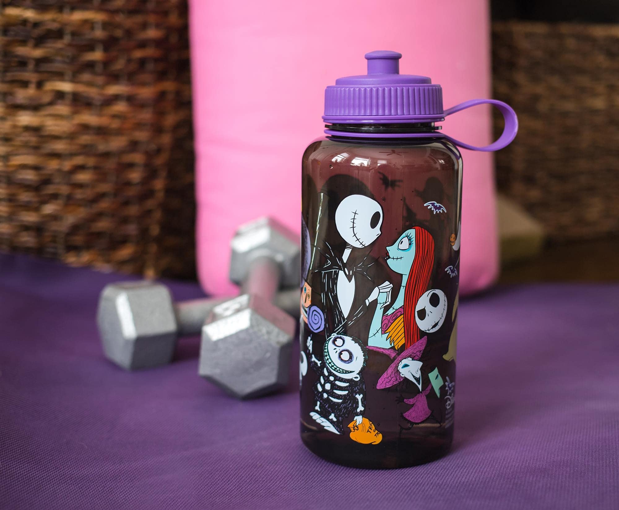 Foto 3 | Botella De Agua Plateada Buffalo Disney Nightmare Before Christmas - Venta Internacional.
