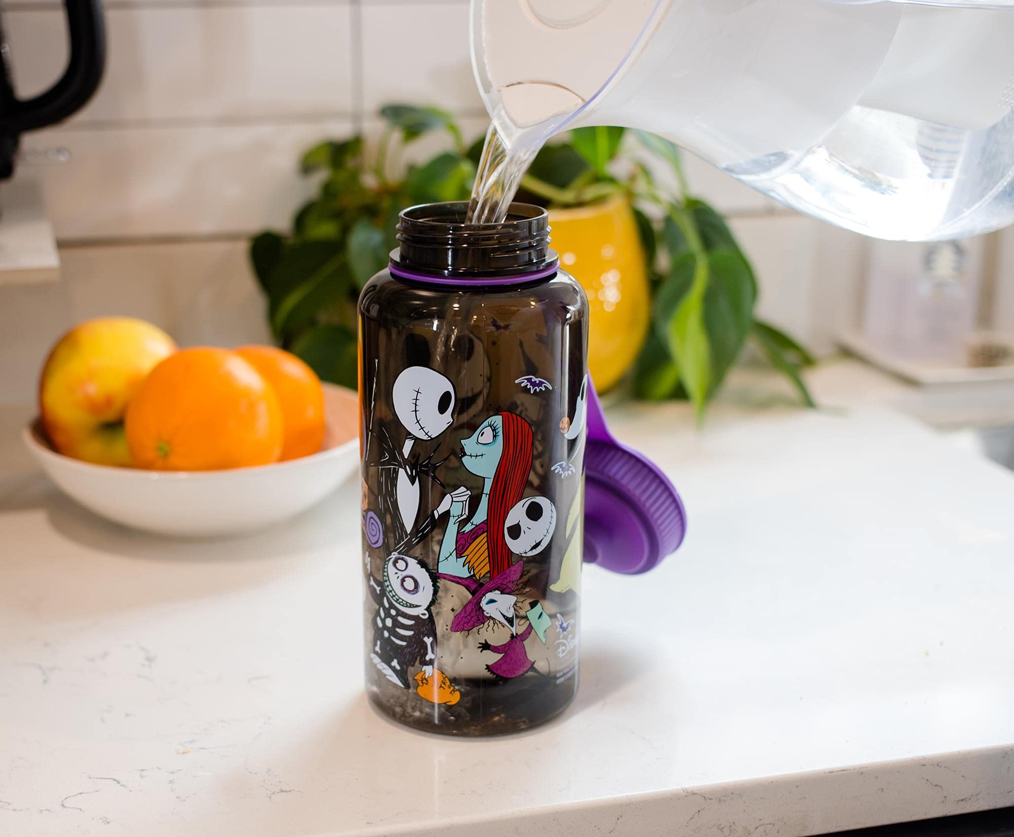 Foto 5 pulgar | Botella De Agua Plateada Buffalo Disney Nightmare Before Christmas - Venta Internacional.