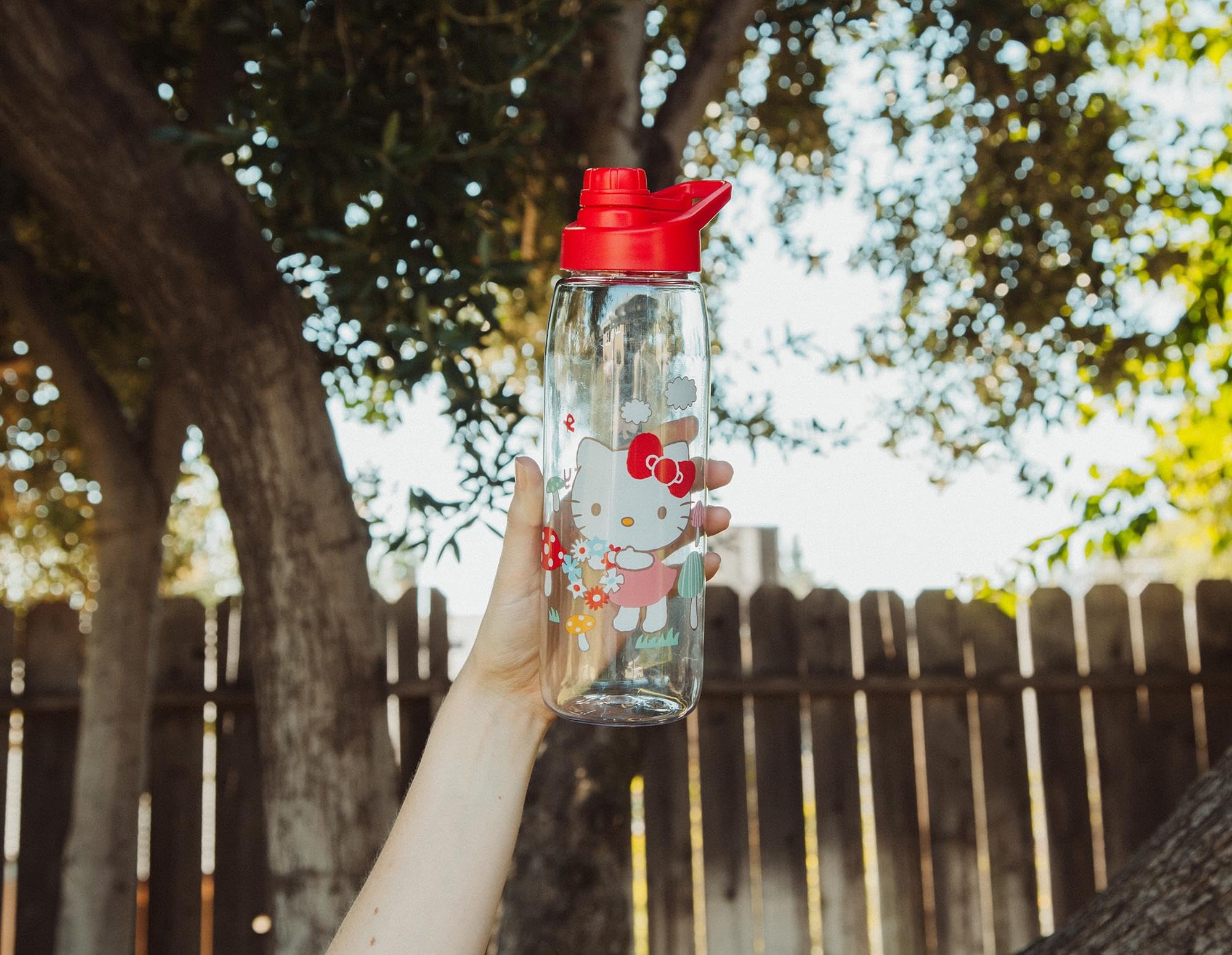 Foto 5 pulgar | Botella De Agua Silver Buffalo Sanrio Hello Kitty Mushrooms 800 Ml - Venta Internacional.