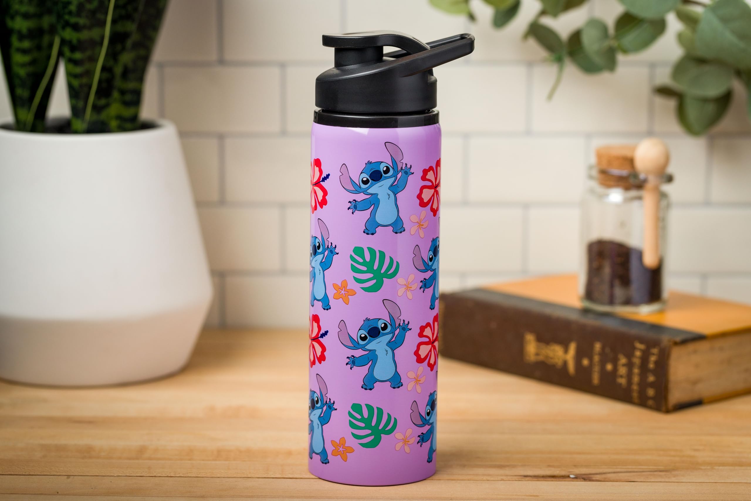 Foto 6 pulgar | Botella De Agua Silver Buffalo Disney Lilo And Stitch 750 Ml - Venta Internacional.