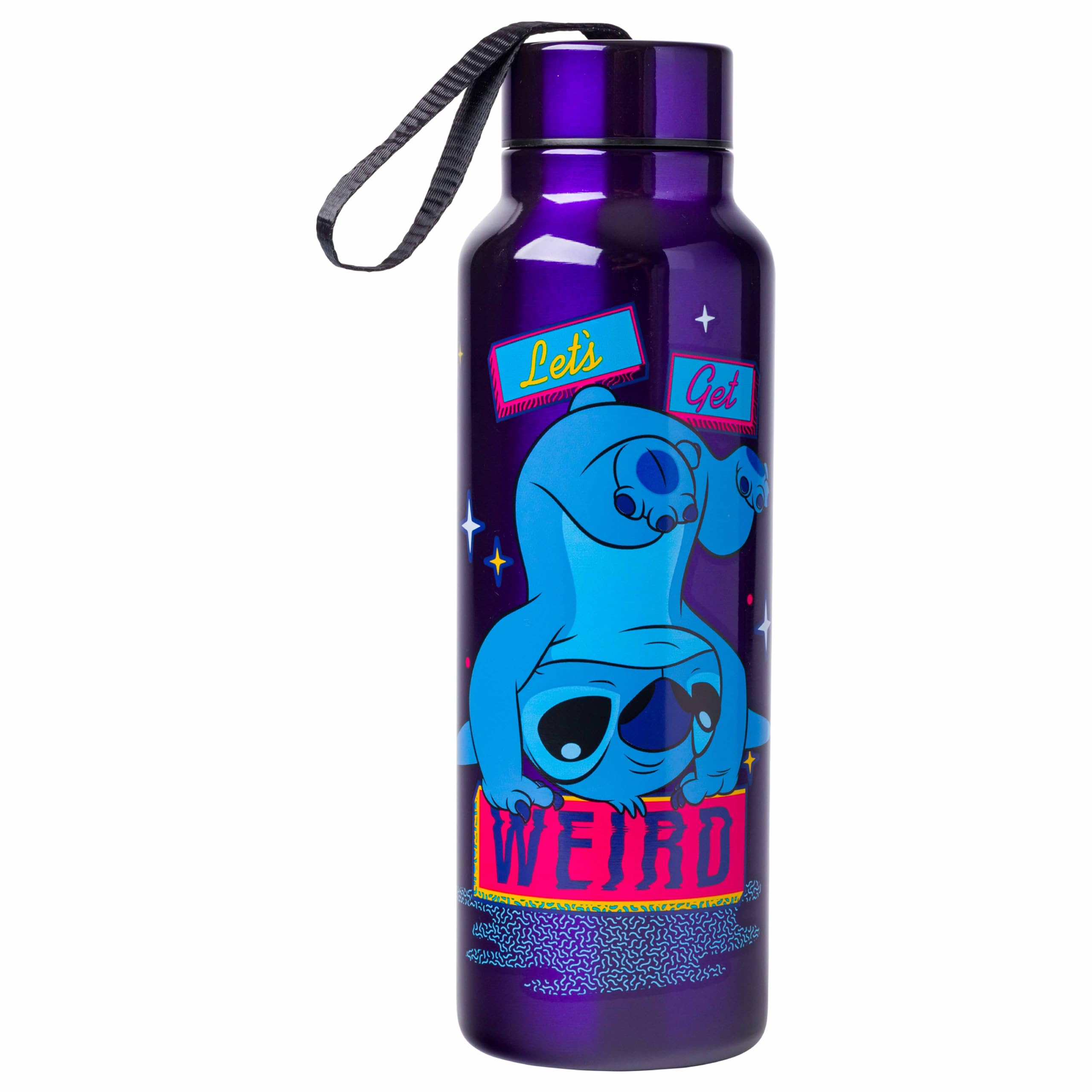 Foto 2 pulgar | Botella De Agua Silver Buffalo Lilo & Stitch De Acero Inoxidable De 800 Ml - Venta Internacional.