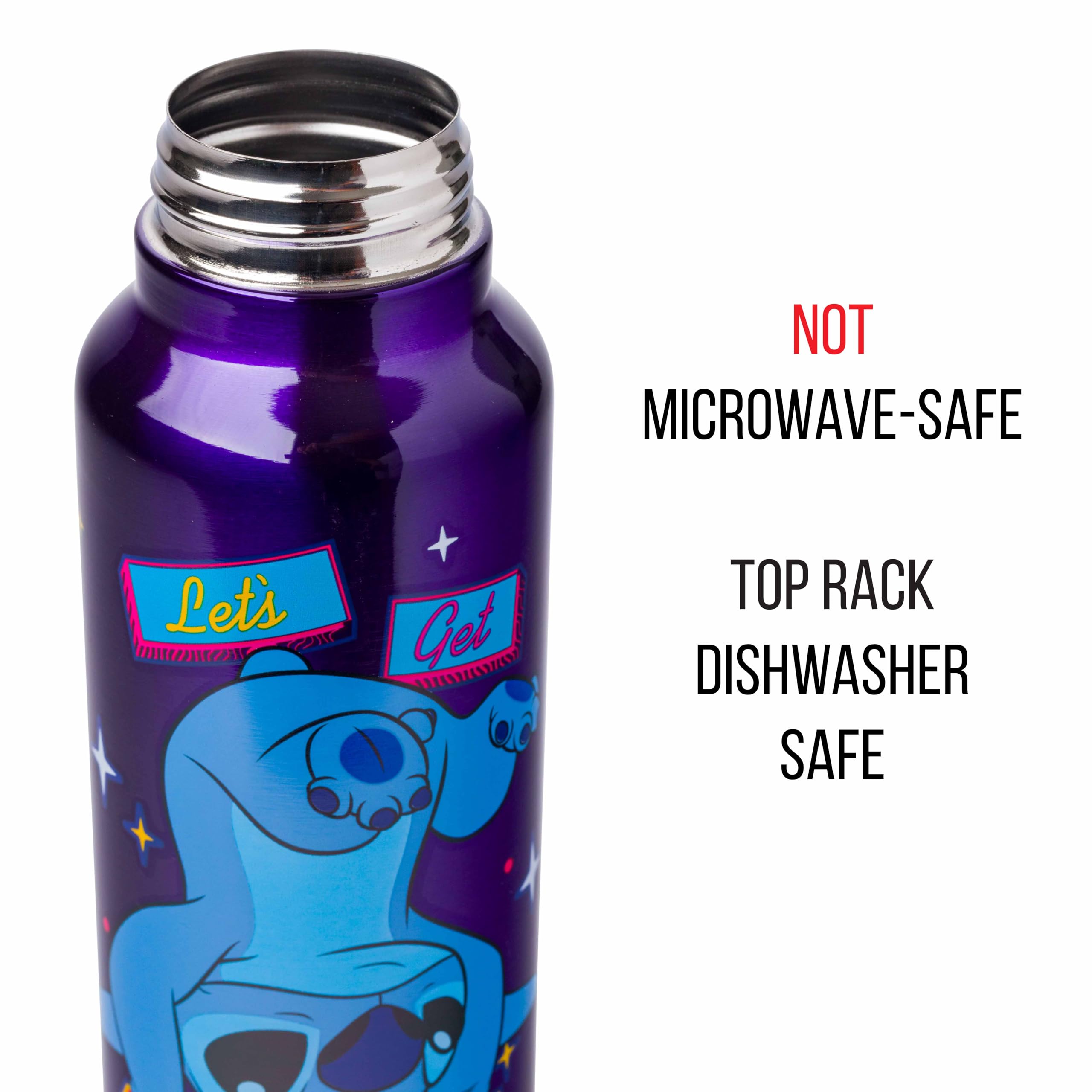 Foto 7 pulgar | Botella De Agua Silver Buffalo Lilo & Stitch De Acero Inoxidable De 800 Ml - Venta Internacional.