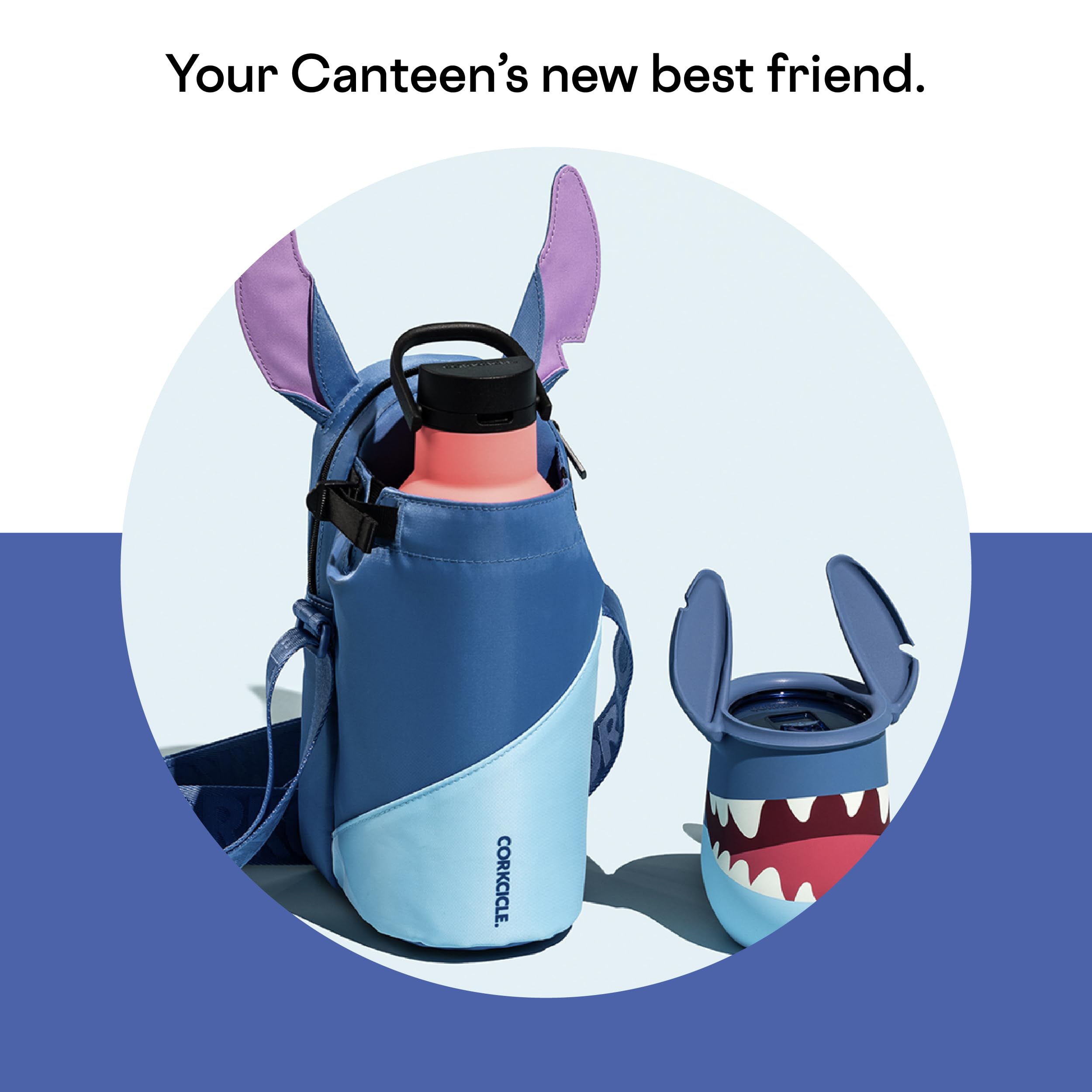 Foto 6 pulgar | Bandolera Para Botellas De Agua Corkcicle X Disney Stitch Crossbody - Venta Internacional.