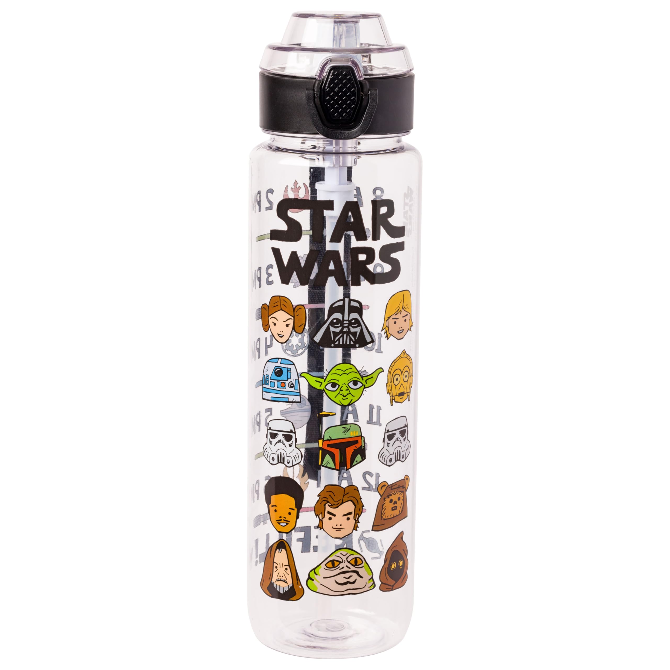 Foto 1 | Botella De Agua Plateada Con Personajes De Dibujos Animados De Buffalo Star Wars, 1 Litro - Venta Internacional.