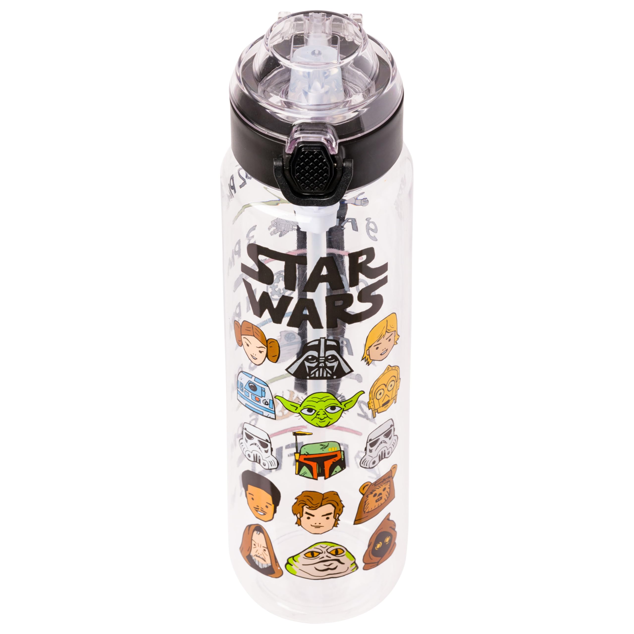 Foto 4 pulgar | Botella De Agua Plateada Con Personajes De Dibujos Animados De Buffalo Star Wars, 1 Litro - Venta Internacional.