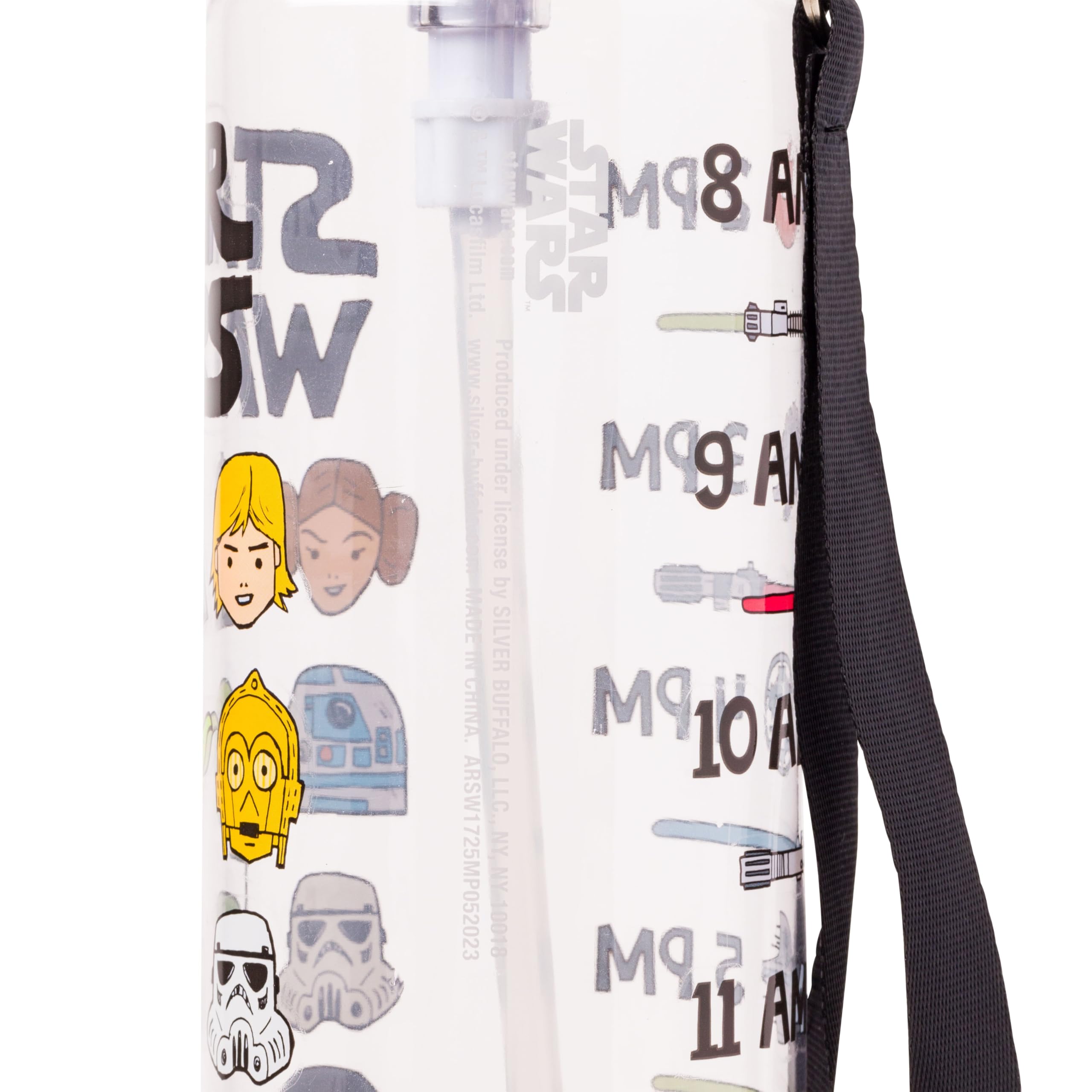 Foto 6 pulgar | Botella De Agua Plateada Con Personajes De Dibujos Animados De Buffalo Star Wars, 1 Litro - Venta Internacional.