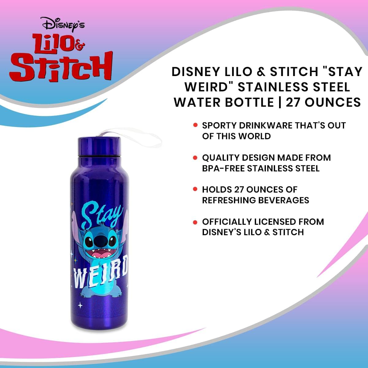 Foto 8 pulgar | Termo Agua Disney Lilo & Stitch Stay Weird Acero Inoxidable 800 Ml - Venta Internacional