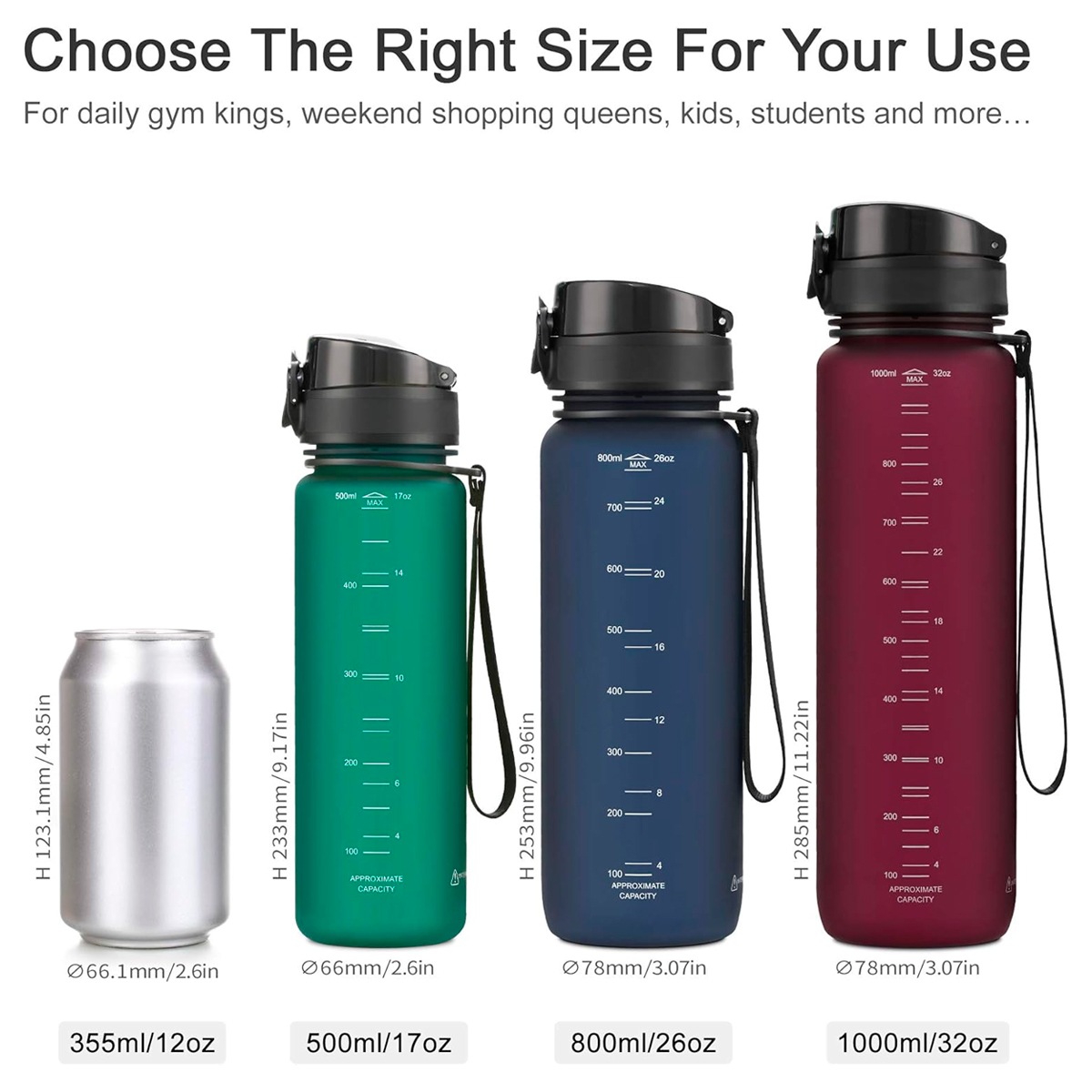 Foto 3 | Termo De Agua Esencial Para Deportes 500 Ml Color Morado
