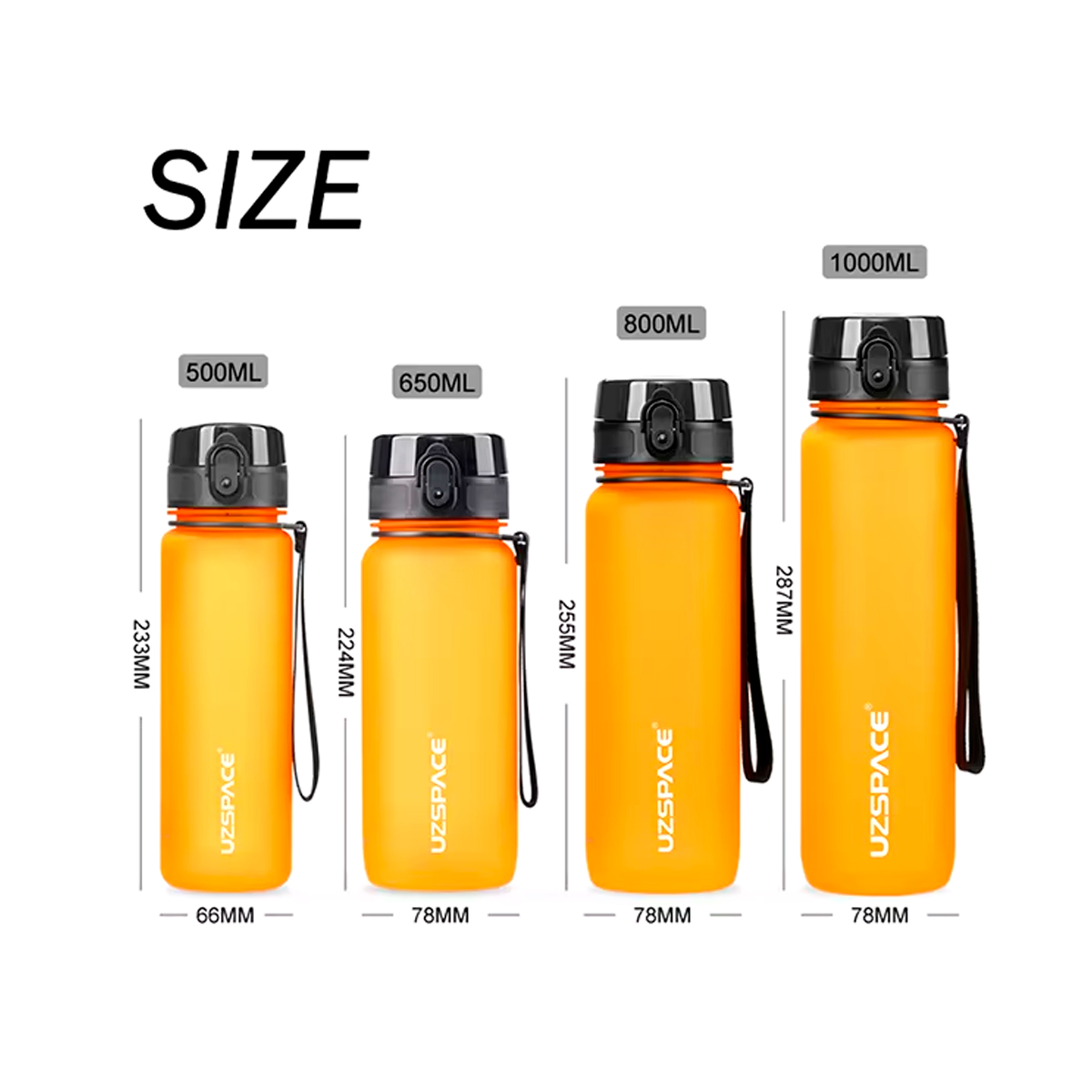 Foto 2 | Termo De Agua Esencial Para Deportes 500 Ml Color Naranja