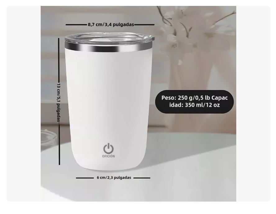 Foto 3 pulgar | Taza Rosa De Agitación Automática Taza De Café De 420ml Con Tapa Xtellar