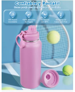 Foto 3 | Botella Termo Xtellar De 1000 Ml Para Bebidas Frías Y Calientes, Color Rosa