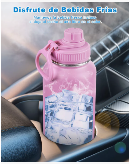 Foto 5 pulgar | Botella Termo Xtellar De 1000 Ml Para Bebidas Frías Y Calientes, Color Rosa