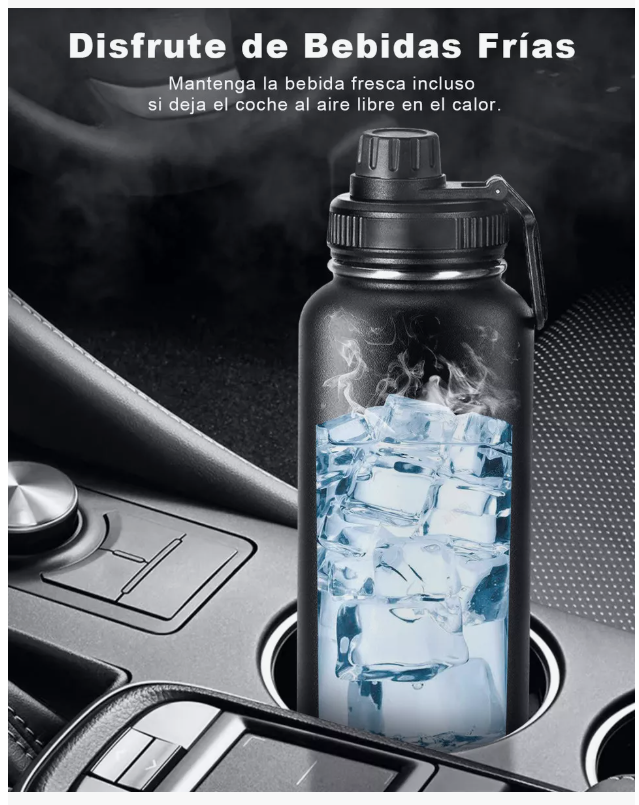 Foto 5 pulgar | Botella Térmica De 1000 Ml Para Bebidas Frías Y Caliente Color Negro Xtellar
