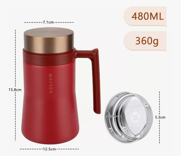 Foto 4 pulgar | Termo Xtellar Acero Inoxidable Portátil Térmico Taza De Café 480ml